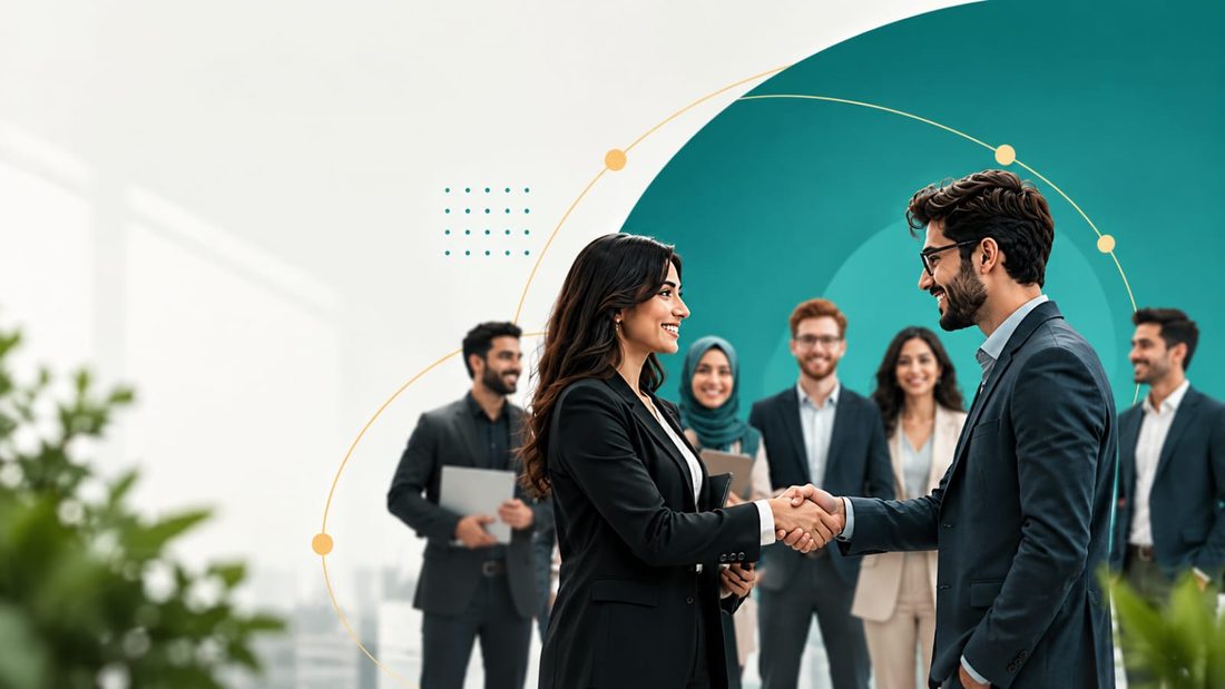 An investor and founder shaking hands to close a deal